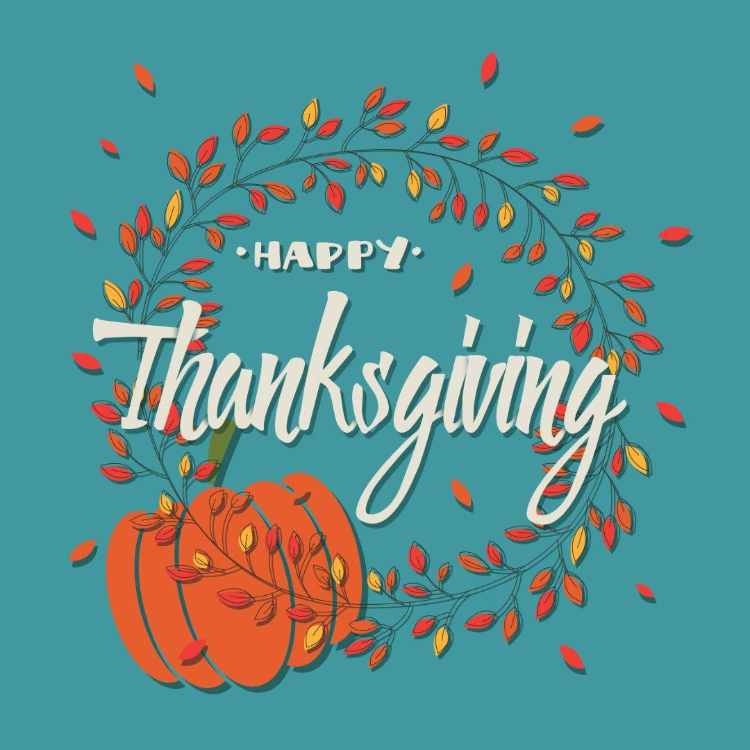 Instagram post: a Happy Thanksgiving greeting