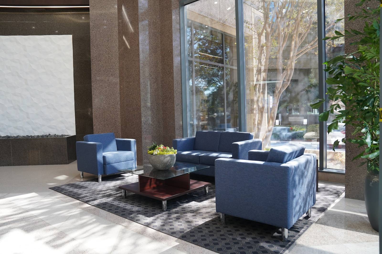 The building lobby lounge
